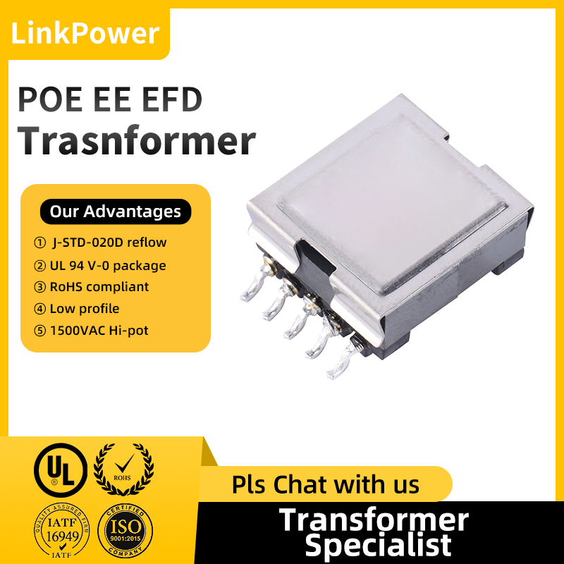 Efficient PoE transformer enable seamless power and data transfer in networked systems.